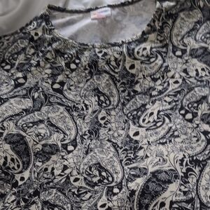 LuLaRoe Irma Black and White Floral Top